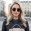 Ретро Однотонные Модные Роскошные Мини-Оправа Металлические Очки Защита Унисекс Пляжный Отпуск Уличный Стиль Фотография Очки