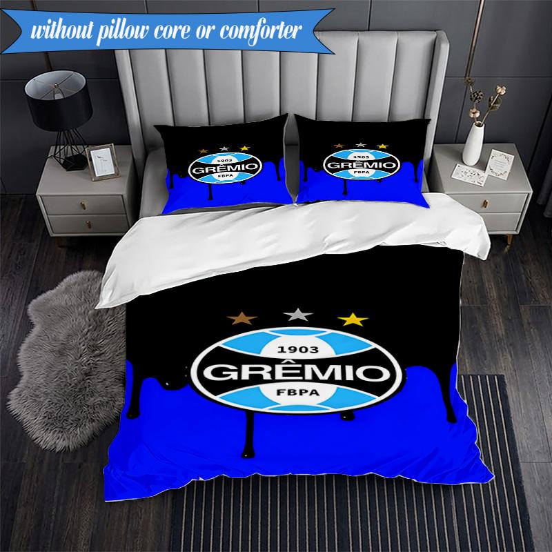 3PCS Grêmio FBPA Printed Soft Bedding Set,Including 1pc Duvet Cover And 2pcs Pillowcases Perfect for Bedroom, Dormitory, Fan gift