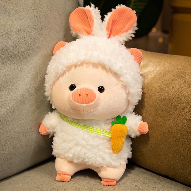 2838Cm Lovely Pig Plush Toy Creative Cosplay Rabbitbear Doll Soft Stuffed Animals Toy For Children Baby Kawaii Birthday Gift