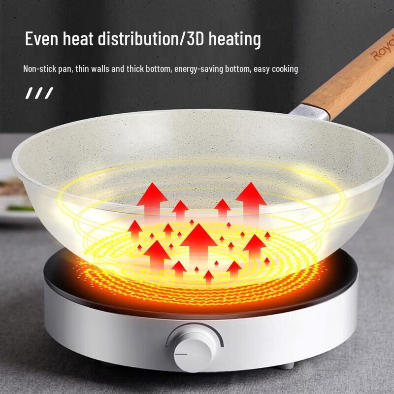 Royalstar Refined Iron Non-stick Wok & Frying Pan