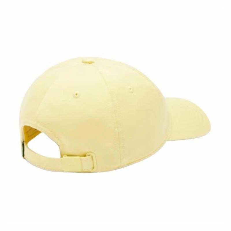 Lacoste Original design cotton twill cap Unisex couple style yellow organic Fabric Casual Duckbill RK3186107