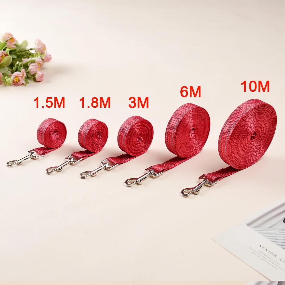 Nylon Dog Leash Reflective Traction Rope for Small Large Dogs Outdoor Training Walking Puppy Lead Belt Long Lanyard Pet Supplies