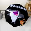 Custom Name Zig & Sharko Theme Automatic Umbrella, Lightweight & Portable, 8 Rib, Perfect for Outdoor Travel, Birthdays, Christmas, Gifts.