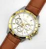 Seiko Chronograph Genuine Leather Strap Men's Watch, Set, White, SBTR024/LB