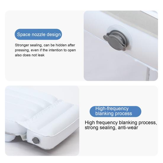 Детский надувной матрас с насосом для накачивания, ремень безопасности для путешествий на открытом воздухе, самолет, поезд, автомобиль, задняя часть