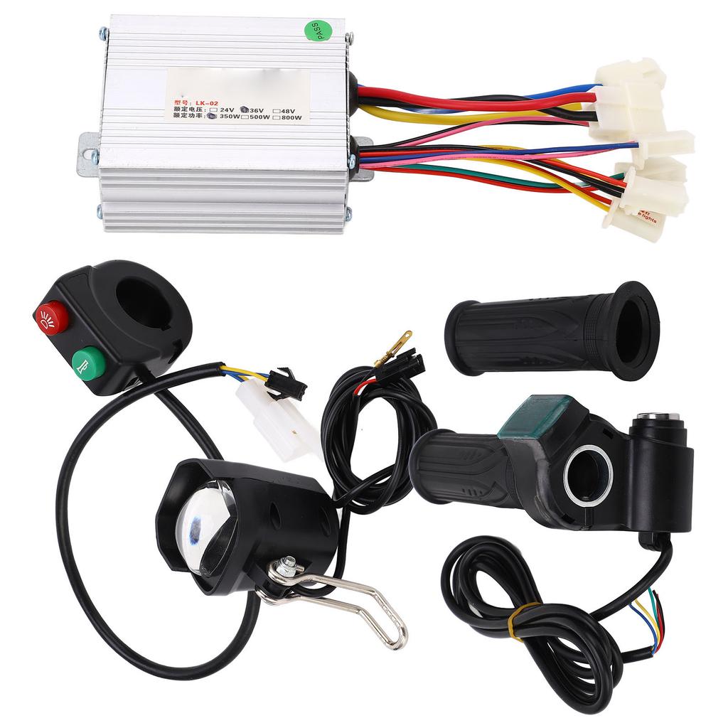 Electric Bike Conversion Kit 36V 350W Heat Dissipation Headlight Switch Electric Bike Motor