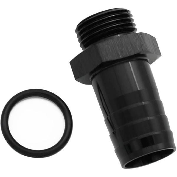 Aluminum -10 AN ORB Male to 1/2"(12.7mm) Barb Push On Hose Fitting Adapter Black