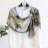 Chinese Style Fairy Dunhuang 100% Pure Silk Scarf for Women INS Luxury Hangzhou Long Silk Scarf 140x35cm