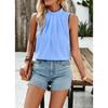 Элегантный весенне-летний однотонный топ без рукавов для женщин, пуловеры, блузки