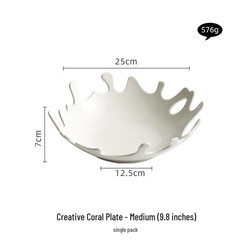 Блюдо, вдохновленное кораллами: Элегантная тарелка для фруктов и салатов - Идеально подходит для ресторанов и отелей