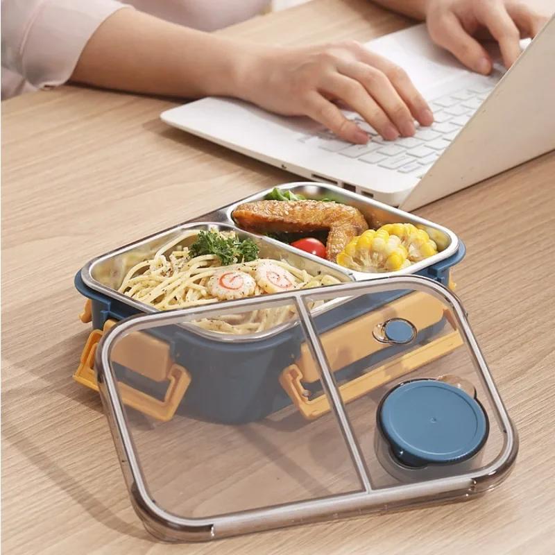 850ml Portable Lunch Boxes for Children Adults Thermo Soup Bento Box Stainless Steel Insulated Heating Food Storage Container