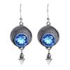 Серьги London Blue Topaz 925 Sterling Silver V6825, Серьги Blue, Круглые серьги, Подарок на День святого Валентина, Подарок для нее, Подарок на день рождения, Украшения ручной работы,