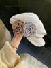 Flower star anise beret women's spring summer new literary and retro French painter hat face small sunscreen visor