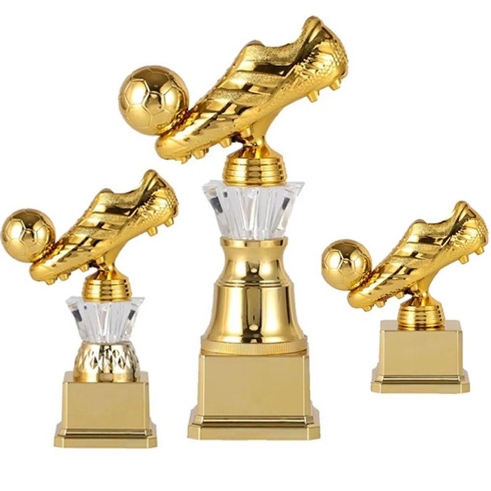 Football Match Golden Boot Award Trophy Plastics Soccer Trophies Football Shoe Award  Home Decor