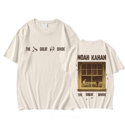 Футболка Noah Kahan 100% Хлопок Короткий Рукав Круглый Вырез Женские Мужские Повседневная Мода Уличная Одежда С Графическим Принтом Топы Летние