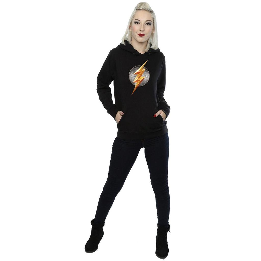 DC Comics Womens/Ladies Justice League Movie Flash Emblem Hoodie