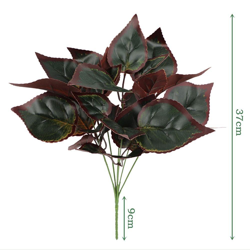 7 Голов Искусственные Листья Зеленого Растения Большое Искусственное Растение Украшение для Офисного Стола