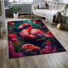 Cartoon Pink Flamingo Bird Rainforest Carpet Rug for Home Living Room Bedroom Sofa Doormat Decor,kid Area Rug Non-slip Floor Mat