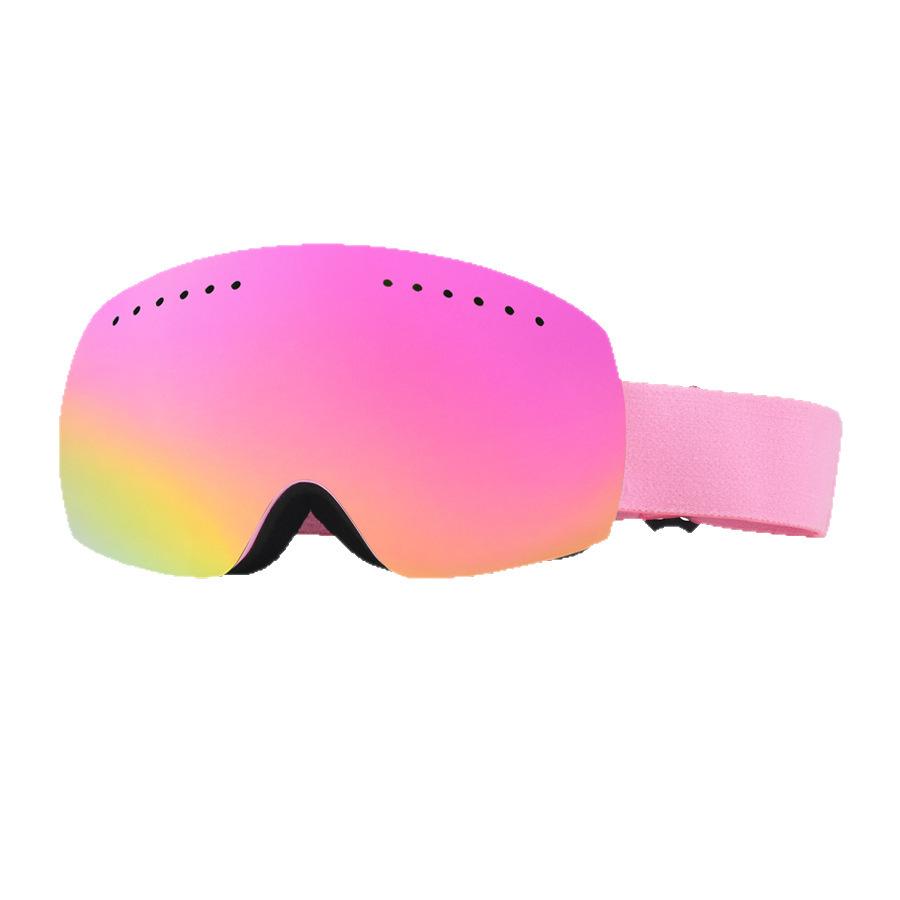 New double-layer anti-fog ski goggles, outdoor spherical ski glasses, adult protective goggles for mountaineering and outdoor snow activities