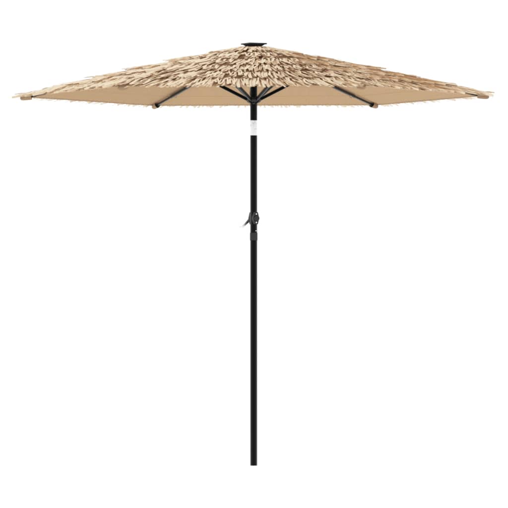 Vidaxl Parasol Ogrodowy Z Led, Stalowy Słupek, Brązowy, 268X268X226 Cm