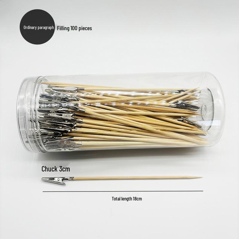Medium Metal Alligator Clips & Bamboo Skewers Set for DIY Model Painting