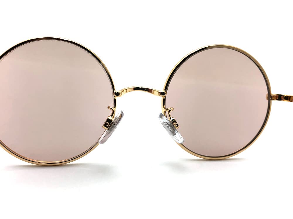 Круглые очки для ЯПОНСКИХ СОЛНЦЕЗАЩИТНЫХ ОЧКОВ круглые солнцезащитные очки для СВЕТА [ДИЗАЙН ОЧКОВ] (КРУГЛЫЙ японский) (ЗОЛОТОЙ × КОРИЧНЕВЫЙ)