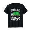 Garbage Truck Just A Boy Who Loves Trucks T Shirt Small Vintage Washed Graphic Homme Streetwear Slightly Casual Fashion
