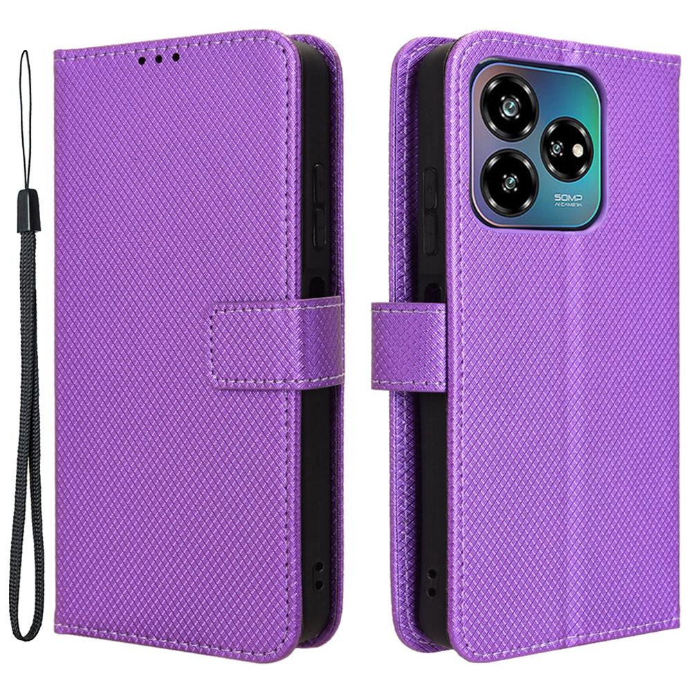 Для ZTE Axon 60 Lite/Blade V60 Vita Чехол для телефона из ПУ кожи с ромбовидной текстурой Противоударный чехол