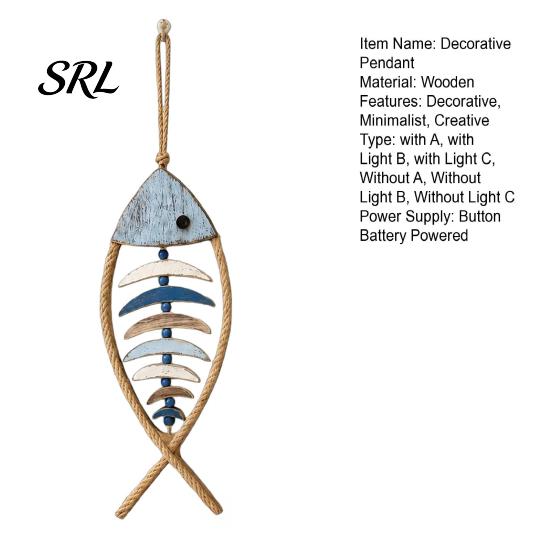Natural Material Wall Decoration Wooden Fish Hanging Pendant With/Without LED Light, Nautical Decor, Coastal Theme Fishbone Minimalist Fashionable