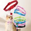 Cat Collar Adjustable Pet Collar with Bell And Safety Release Buckle Star Moon Print Breakaway Nylon Collar for Kitten Cats