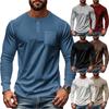 Мужская футболка с круглым вырезом и длинным рукавом на весну и осень, облегающая дышащая повседневная рубашка Henry Base