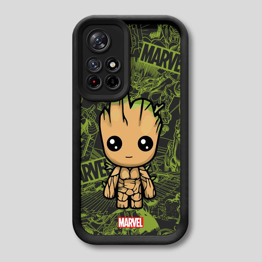 Милый Человек-паук и Грут из Marvel, чехол-бампер для телефона Xiaomi Redmi Note 10 11 12 Pro 13 14 Pro Plus 12s 11s