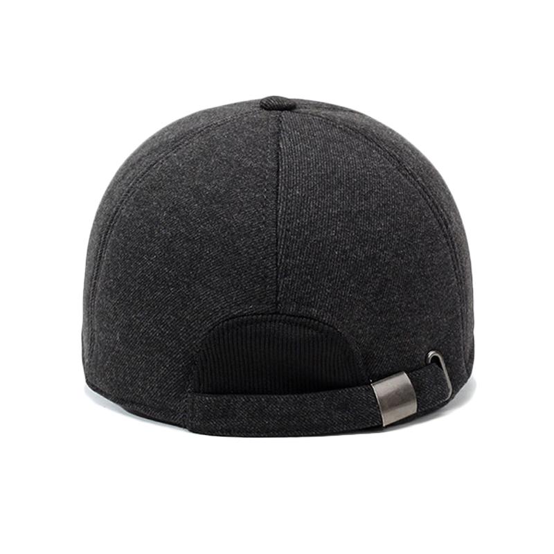 Мужская осенне-зимняя теплая защитная кепка для ушей, хлопковая кепка для людей среднего и пожилого возраста, кепка для папы, утепленная кепка, уличное бархатное толстое бейсбольное бельё