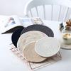 Мягкий хлопковый тканый набор подставок, теплоизоляционный, водопоглощающий, шумопоглощающий, хлопковый коврик для чашек, против ожогов