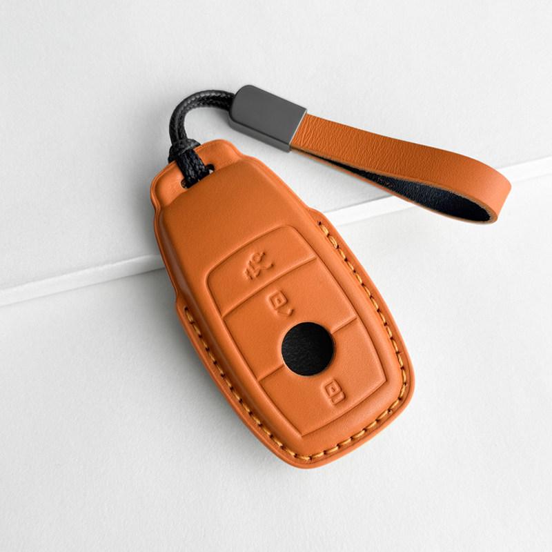 Mercedes-Benz Genuine Leather Key Case for GLC, Class A, S, C200, E300 Models
