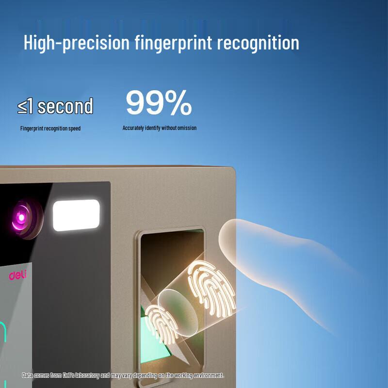 Deli Smart Biometric Attendance Machine CN plug (adapter included)