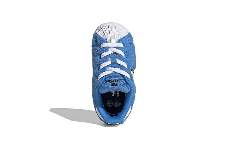 The Simpsons x Adidas Originals SUPERSTAR Низкие кроссовки для малышей, устойчивые к истиранию, синие, для младенцев и малышей GZ1772