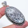 Dendrite Opal Gemstone Handmade 925 Sterling Silver Jewelry Pendant 2.60" SU-10675