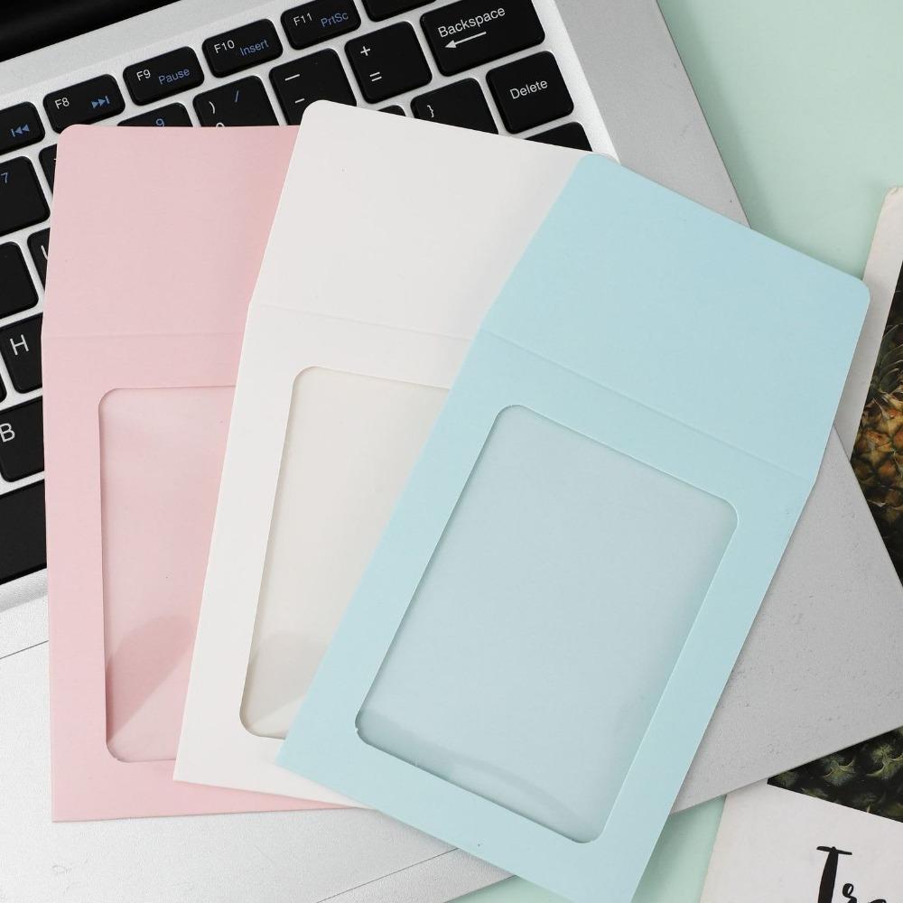 10 шт./упак. Карман для фотокарточек, держатель для карточек конфетного цвета, упаковочная сумка для офиса, школы, принадлежностей