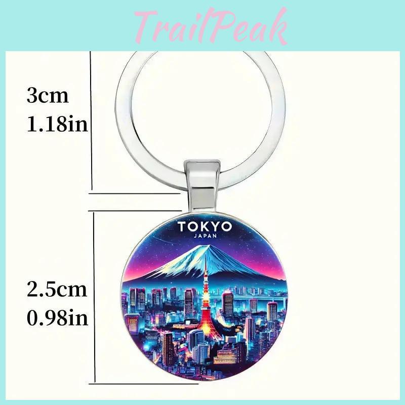 Fuji Tokyo Mountain Jewelry Keyring Pendant For Occasion Gifts Celebration