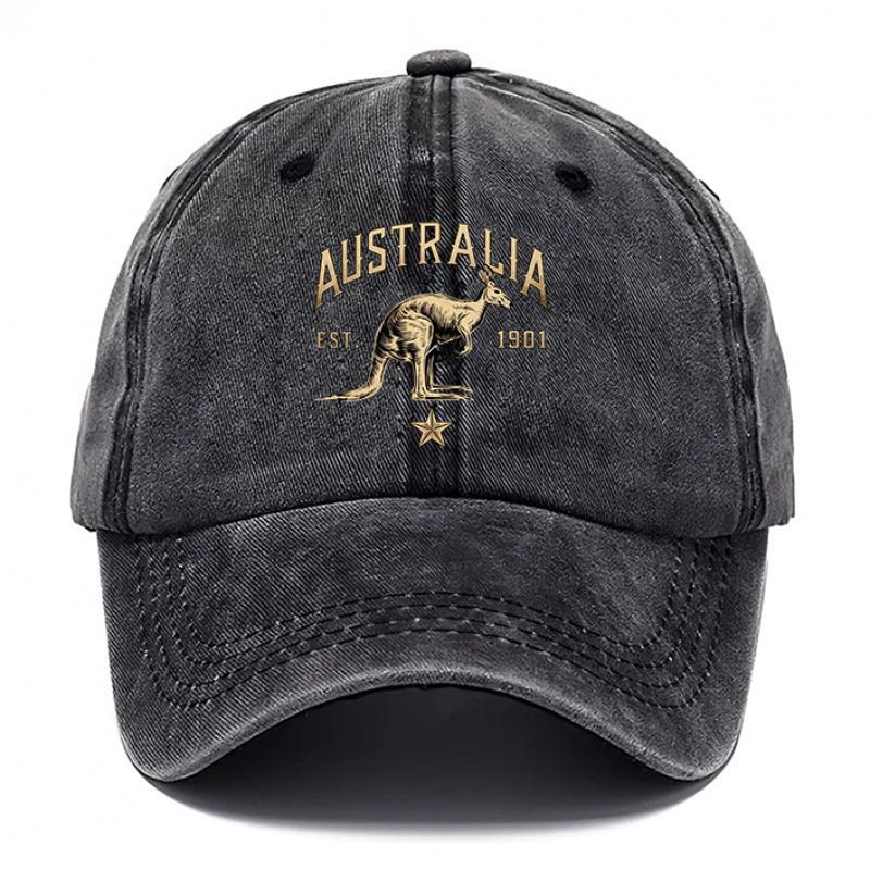 A Kangaroo Print Cap from Australia a Popular UnisexS And WomenS Hat Suitable for Outdoor Leisure Breathable Baseball Cap Adj