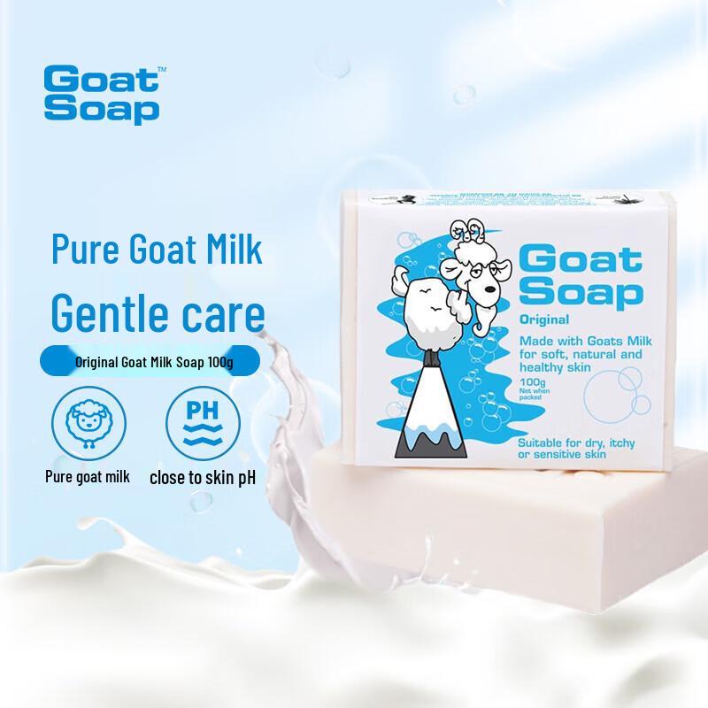 Goat Soap Оригинальное мыло из козьего молока - 100 г для бережного ухода за сухой, зудящей или чувствительной кожей