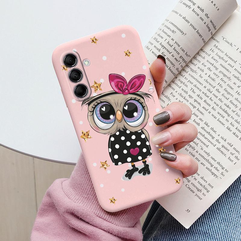 Чехол Funda Для Samsung Galaxy M14 M34 M54 5G Чехол Цветы Сердце Мультфильм Мягкий ТПУ Couqe Для Samsung M 14 Леопардовый Capa