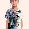 Children's Clothing 3d Printed Girl Clothes Short Sleeve Girl T-Shirt Casual Vintage Kids Summer Girl Top O-Neck Tee