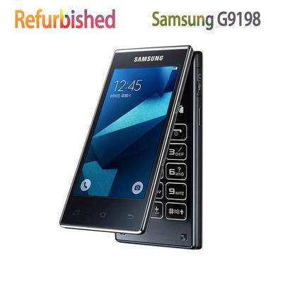 Восстановленный Оригинальный Samsung G9198 3.9 Дюйма 2 ГБ ОЗУ 16 ГБ ПЗУ LTE 4G 16 МП Камера Android Смартфон-раскладушка с двумя SIM-картами