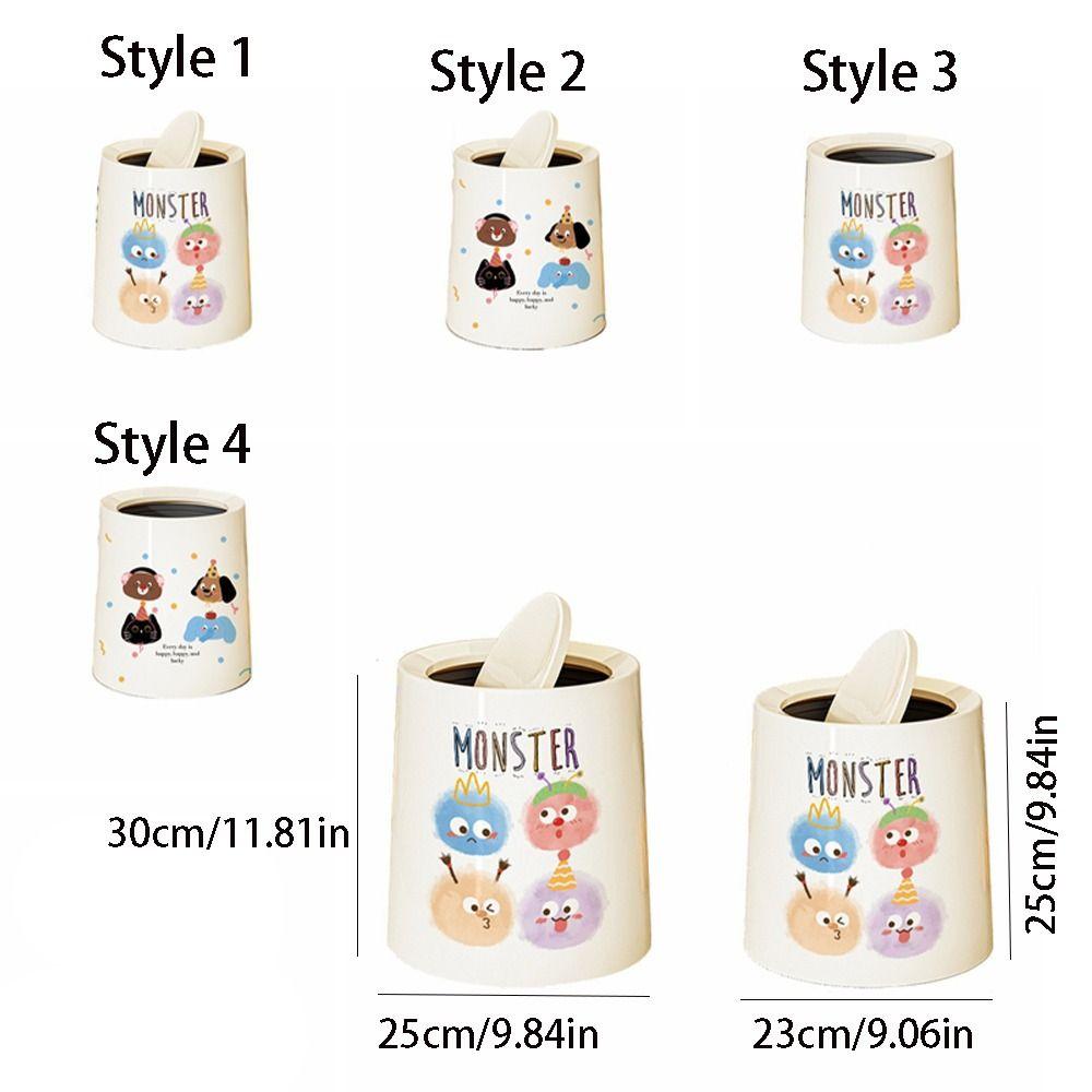 Creative Garbage Bin Cute Paper Basket with Lid Rubbish Bin Toilet