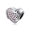 925 Sterling Silver Charm Pink Cz Beads Jewelry Making Fit Original European Charms Bracelets