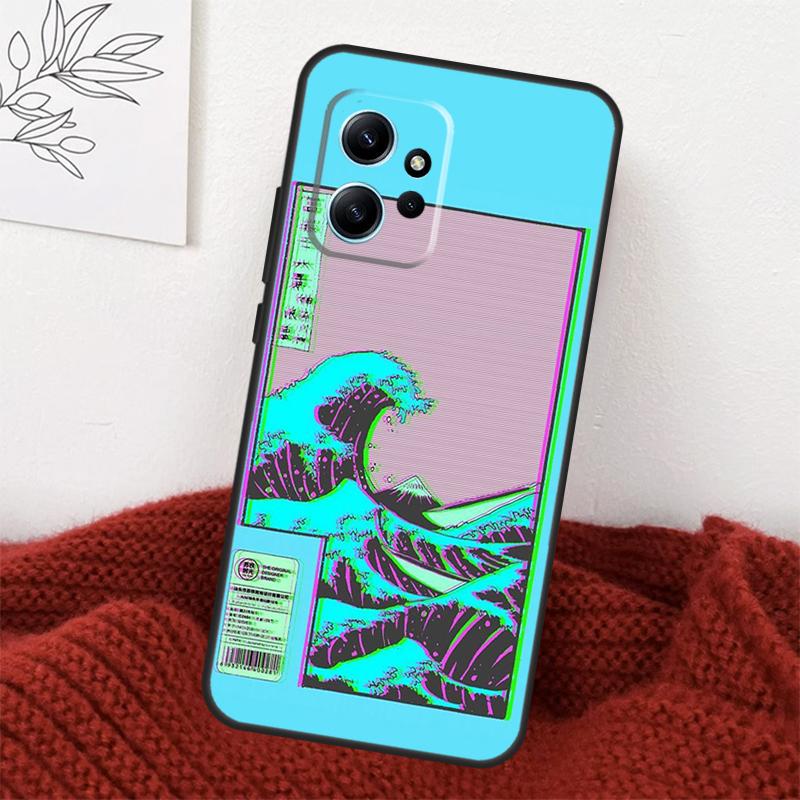 Чехол-статуэтка в стиле ретро-киберпанк «Великая волна» для Xiaomi Redmi Note 14 13 10 11 12 15 Pro Plus Чехол для Redmi 15 14C 12C 10C 13C 15C