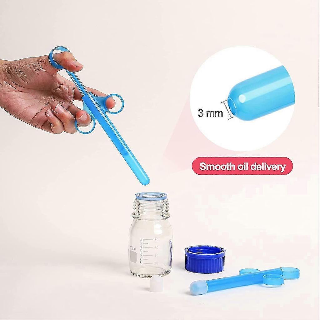 Lubricant Launcher, Lubricant Applicator with Smooth Round Tip, Reusable (2-Pack, Blue)