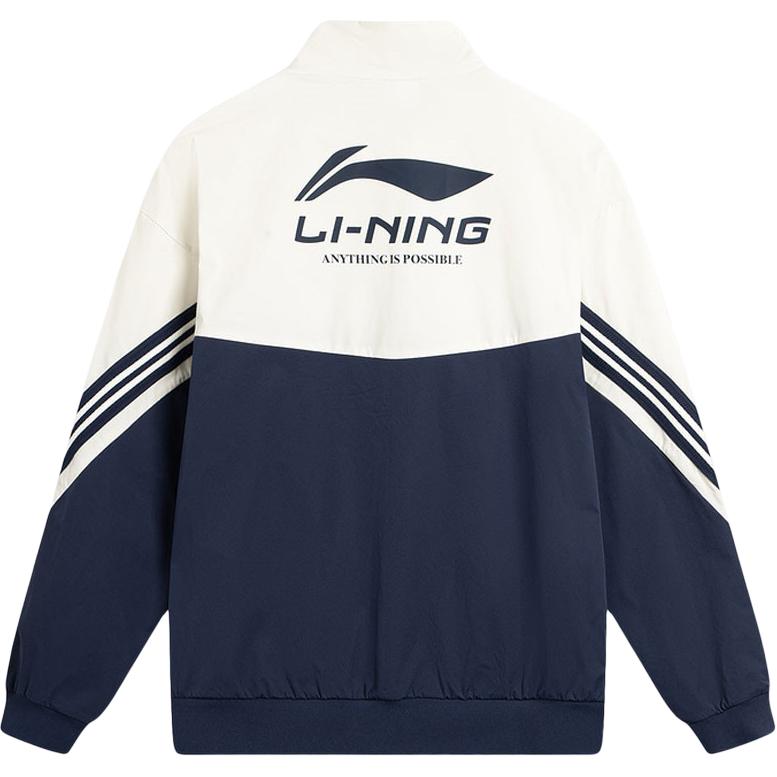 Li Ning Jackets Men's Navy Blue Stand Collar Moderate Other AJDV201-1